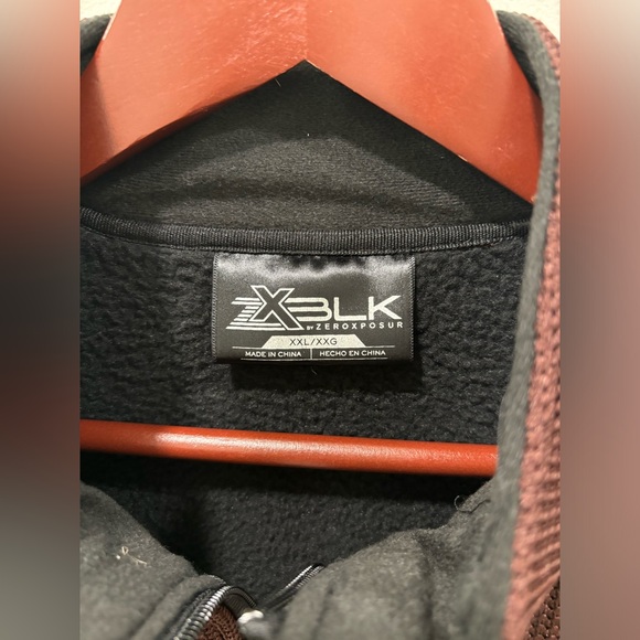 XBLK x ZeroXposur Mens Jacket XXL Maroon Blue Full Zip Sherpa Fleece Lined - Picture 3 of 10